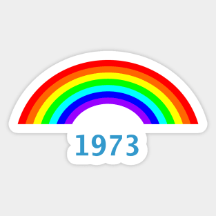 Vintage Rainbow 1973 A Retro Year Sticker